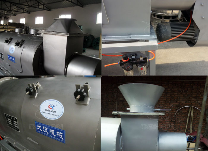 氣旋篩：電機(jī)，進(jìn)料口，氣壓裝置等特寫(xiě)圖片