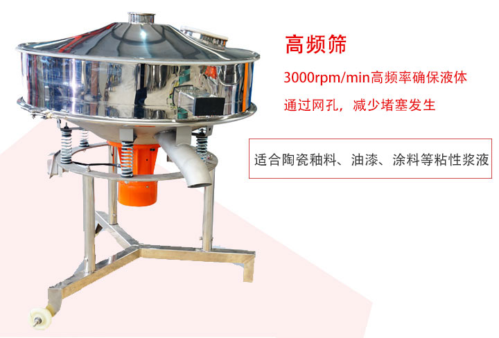 該產(chǎn)品是針對(duì)漿液過(guò)濾設(shè)計(jì)的一種高頻篩分機(jī)。