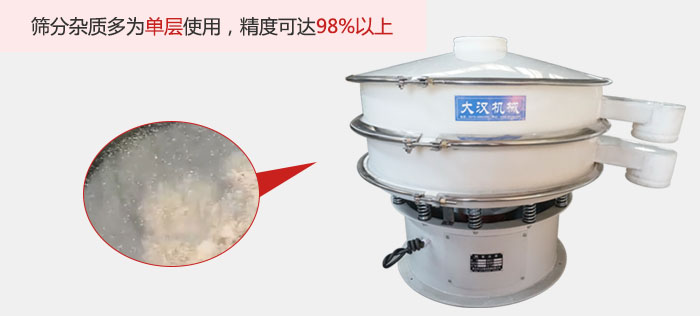 塑料振動(dòng)篩篩分雜質(zhì)多用與單層篩網(wǎng)使用。
